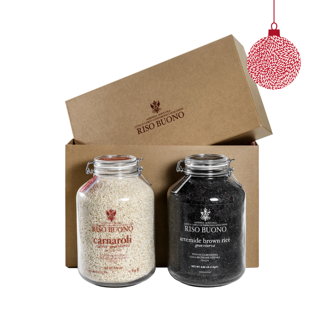 Gift Box 🎁 Premium Riso Buono Carnaroli Kg 4 + Artemide Gran Riserva Kg 4.